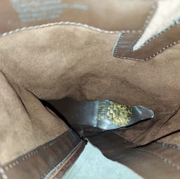 Vince Camuto Wendeema Women's Leather Moto Boot Harness Mid-Calf Size 5 1/2 M - Picture 8 of 10